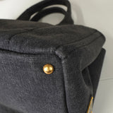 プラダ カナパ デニム 2way ハンドバッグ ショルダーバッグ グレー