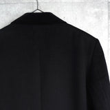 ジョンローレンスサリバン ベロア襟 アンゴラ ウール チェスターコート ブラック