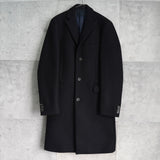 アクネ ストゥディオズ メルトンウール チェスターコート ブラック