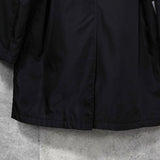プラダ ナイロン 中綿 ステンカラーコート ブラック ウエストベルト付き