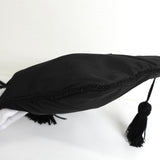 プラダ テスート ポコノ ナイロン ビーズ タッセル ミニ ショルダーバッグ ポシェット ブラック