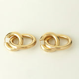 ジルサンダー ダブルフープ GP ゴールド ピアス 箱付き