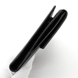 プラダトライアングルロゴサフィアーノ レザー 二つ折り財布 ブラック