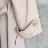 イヴサンローラン ロング丈 トレンチコート ピンクベージュ コート レディース