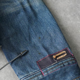 ディーゼル ボア デニムジャケット インディゴブルー