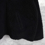 ナイキ ビッグ スウッシュロゴ ボアジャケット ブラック