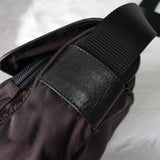 プラダ テスート / レザー ショルダーバッグ 三角プレート トライアングルロゴ ブラウン / ブラック