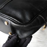 ロエベ アナグラム レザー ビジネスバッグ ハンドバッグ ブラック メンズ