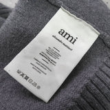 アミパリ アミ パリス ハートロゴ タートルネック ニット グレー