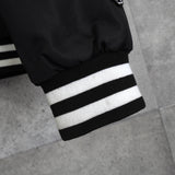 ステューシー ロゴ 刺繍 スタジャン ブラック