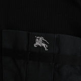 バーバリー ブラックレーベル ホースロゴ 切り替え 長袖ポロシャツ ブラック