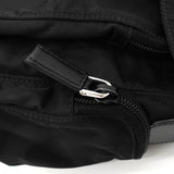 プラダ トライアングルロゴ テスート / レザー ショルダーバッグ ブラック