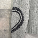 アクネ ストゥディオズ ハートプリント チャンキーニット セーター グレー タグ付き未使用品