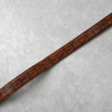 ロエベ アナグラム クロコ レザー ベルト ブラウン レディース