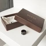 グッチ アイコンリング 指輪 リング ブラック 9号 箱付き