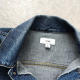 ハイク バルーンスリーブ ショート丈 デニムジャケット ブルー レディース