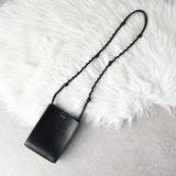 ジルサンダー タングル スモール ロゴ レザー ショルダーバッグ ブラック