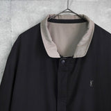 イヴ サンローラン ヴィンテージ YSLロゴ ブルゾン ベージュ メンズ