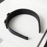 サルバトーレ フェラガモ ヴァラリボン ラインストーン ビジュー キャンバス カチューシャ ヘアバンド ブラック 箱付き