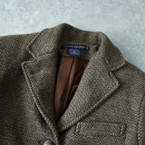 ポロ ラルフローレン シングル ツイード テーラードジャケット ブラウン レディース