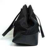 プラダ トライアングルロゴ テスート ポコノ ナイロン レザー トートバッグ ブラック