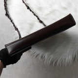 ジルサンダー タングル ミディアム レザー ショルダーバッグ ブラウン