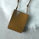 ジルサンダー タングル スモール レザー ショルダーバッグ ブラウン