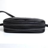 クリスチャン ディオール CDロゴ レザー ショルダーバッグ ブラック