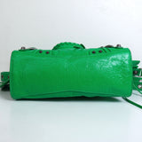 バレンシアガ ネオカゴール レザー 2way ハンドバッグ ショルダーバッグ ネオングリーン