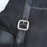 プラダ トライアングルロゴ テスート ポコノ ナイロン レザー トートバッグ ブラック