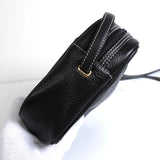 クリスチャン ディオール CDロゴ レザー ショルダーバッグ ブラック