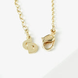 クリスチャン ディオール Diorロゴ ハート ラインストーン ネックレス GPゴールド