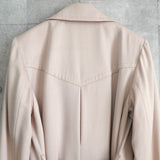 イヴサンローラン ロング丈 トレンチコート ピンクベージュ コート レディース