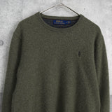 ポロ ラルフローレン ポニーロゴ ニット カーキ