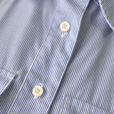 ローレン ラルフローレン ストライプ柄 ロング丈 シャツワンピース ブルー