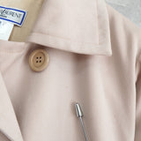 イヴサンローラン ロング丈 トレンチコート ピンクベージュ コート レディース