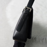 バレンシアガ BBロゴ ナイロン / レザー ワンショルダーバッグ ハンドバッグ ブラック