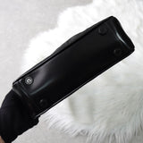 プラダ ナイロン / レザー ハンドバッグ トライアングルロゴ ブラック