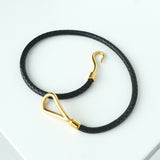 エルメス レザー ジャンボ チョーカー ブレスレット ブラック