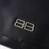 バレンシアガ BBロゴ ナイロン / レザー ワンショルダーバッグ ハンドバッグ ブラック