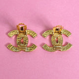 シャネル ココマーク イヤリング GP ブラック