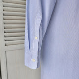 ローレン ラルフローレン ストライプ柄 ロング丈 シャツワンピース ブルー