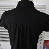 バーバリー ロゴ パフスリーブ Aライン 半袖ワンピース ブラック レディース - NEWSED