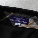 バーバリー ロゴ パフスリーブ Aライン 半袖ワンピース ブラック レディース - NEWSED