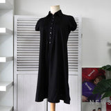 バーバリー ロゴ パフスリーブ Aライン 半袖ワンピース ブラック レディース - NEWSED