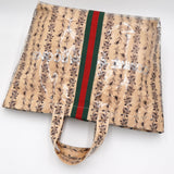 コムデギャルソン × グッチ ペーパートート シェリーライン ハンドバッグ ブックトート 自立型 花柄 ビニール A4可 - NEWSED