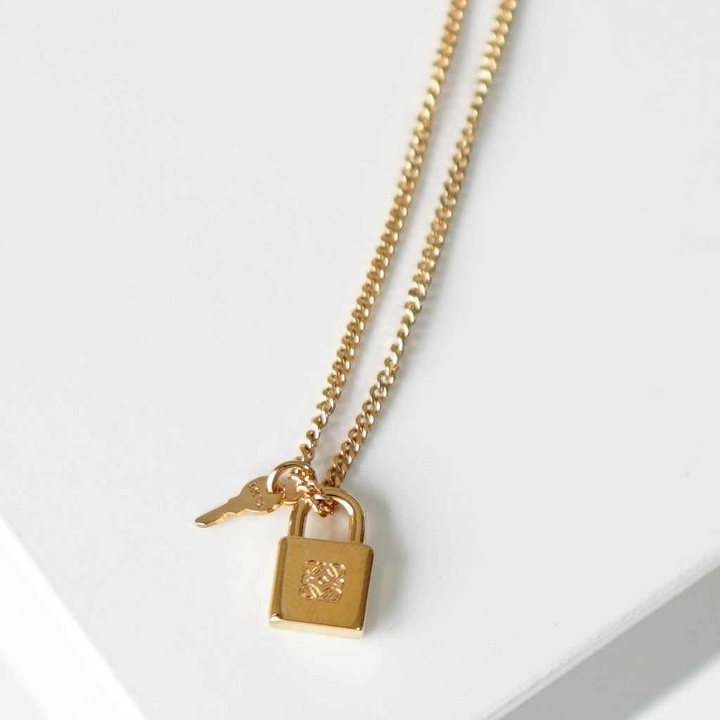 Anagram Padlock Motif Gold Necklace