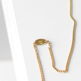 Anagram Padlock Motif Gold Necklace - NEWSED