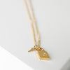 Anagram Padlock Motif Gold Necklace