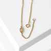 Anagram Padlock Motif Gold Necklace